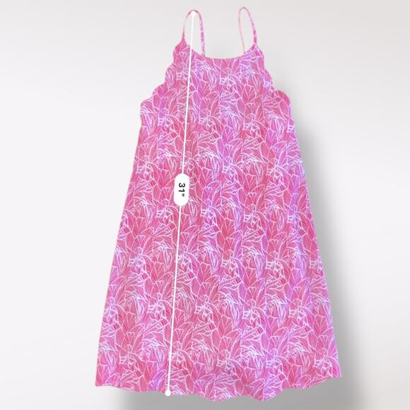Lauren James Pink Scalloped Daisy Mini Swing Dress Size S Preppy‎ Casual - Picture 4 of 9